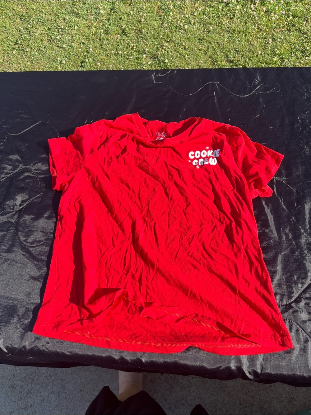 Wondershop Red Short Sleeve Tee with Cookie Crew Chest Print